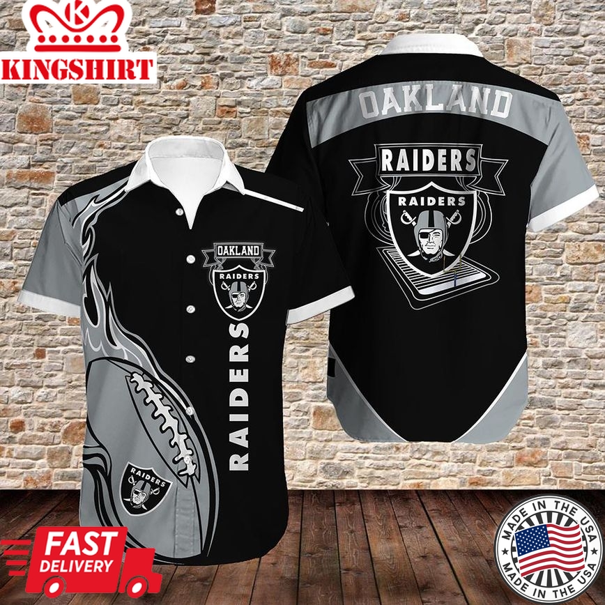 Oakland Raiders Limited Edition Hawaiian Shirt Trending Hawaiian Shirts Design Ver 3