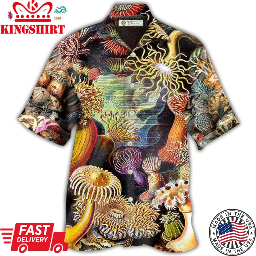 Ocean Biology Ocean Lover Basic Background Hawaiian Shirt