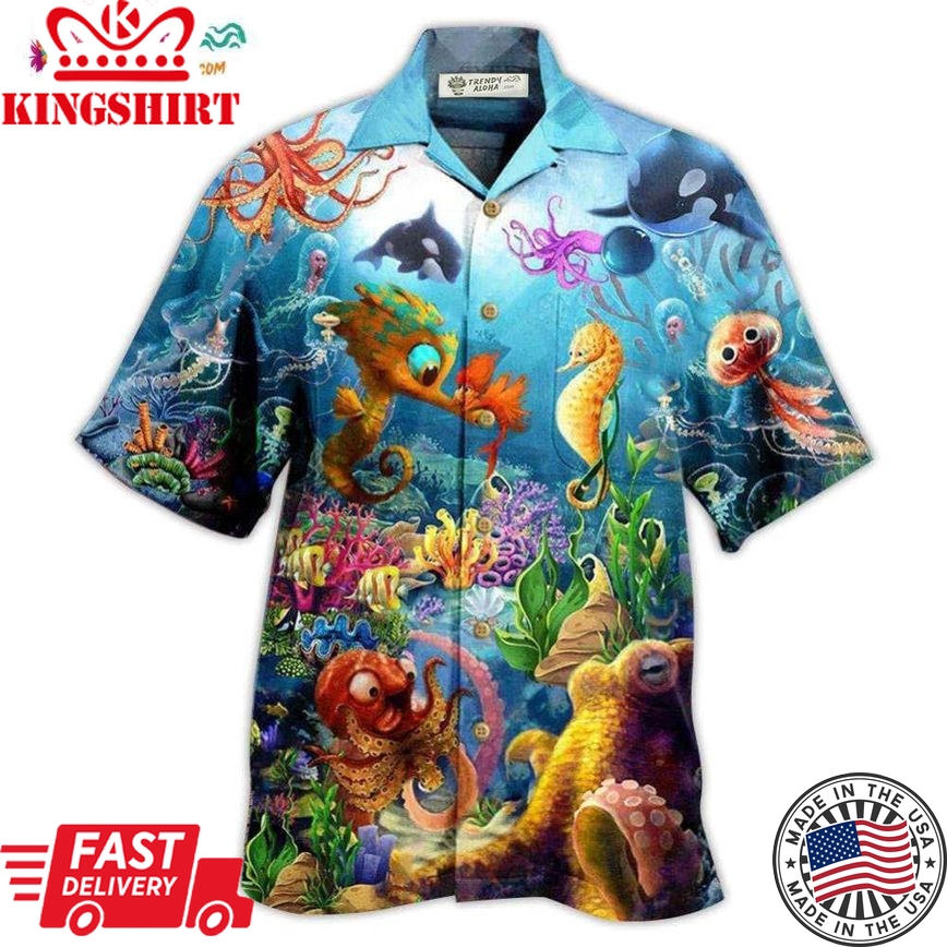 Ocean Marine Is Fun Hawaiian Shirt