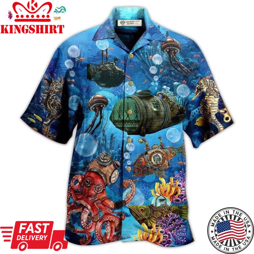 Ocean Steampunk Undersea World Hawaiian Shirt