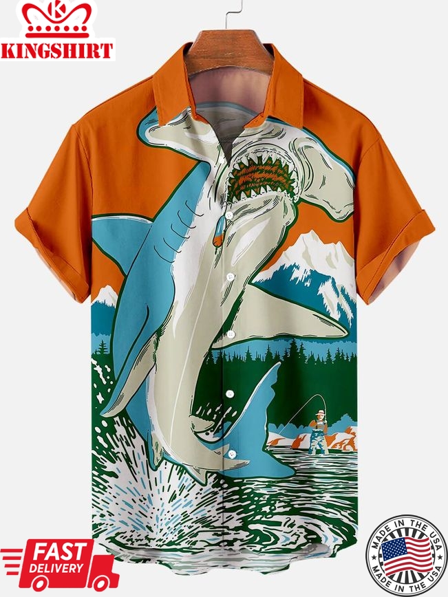 Oceanic Predators: Shark Theme Hawaiian Shirt