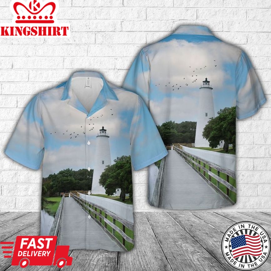 Ocracoke Island, Nc Lighthouse Trendy Hawaiian Shirt