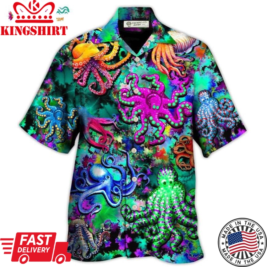 Octopus Light Colorful Lover Art Style Hawaiian Shirt