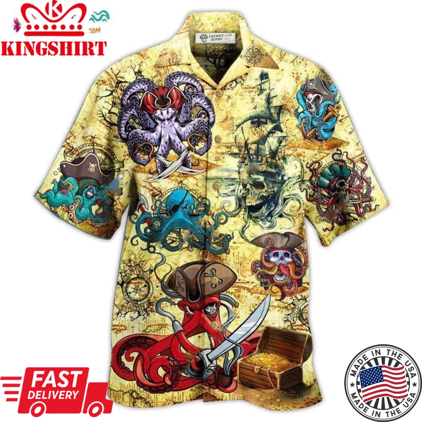 Octopus Pirate Funny Hawaiian Shirt