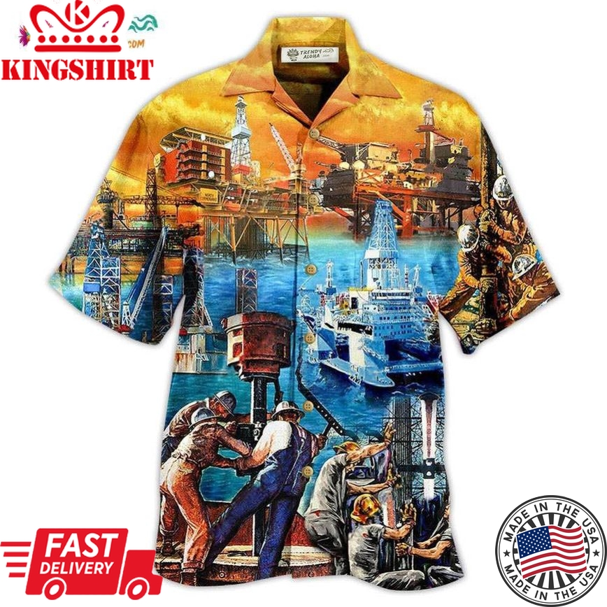 Oil Field Drill Till It Squirts Oil Field Hawaiian Shirt