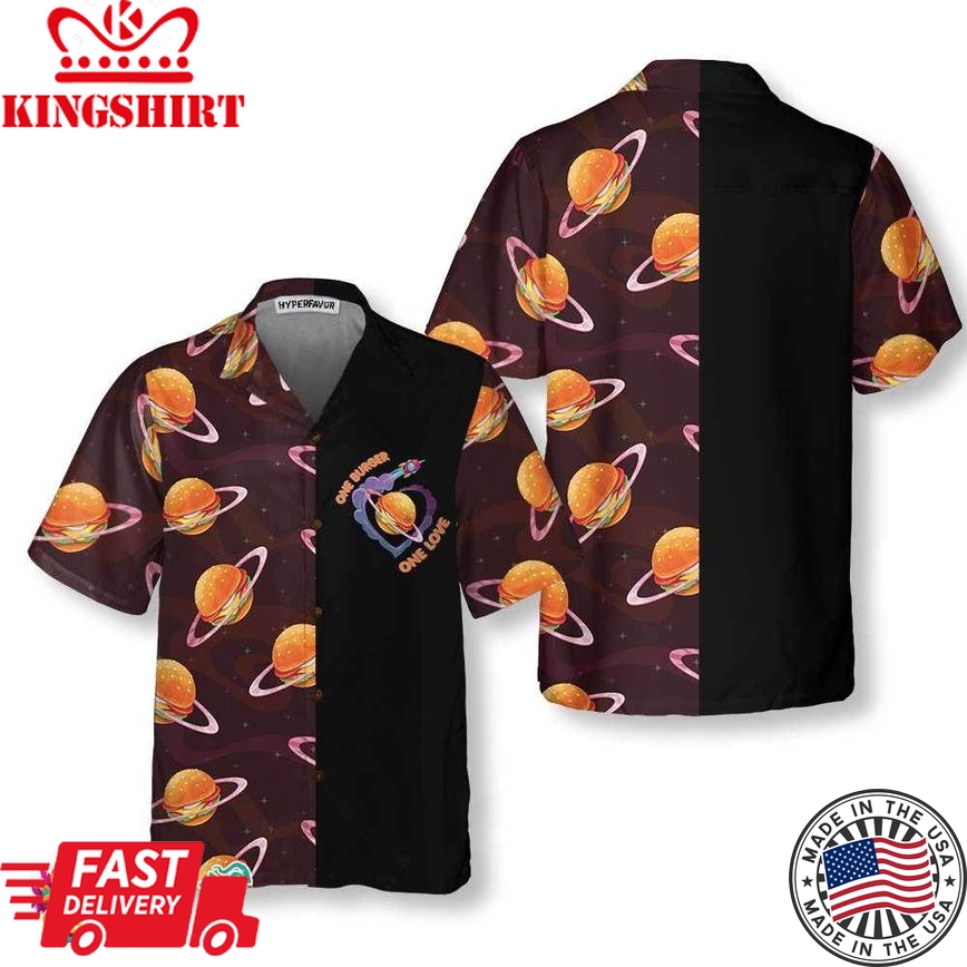 One Burger One Love Hawaiian Shirt, Planet Burger Shirt For Men & Women