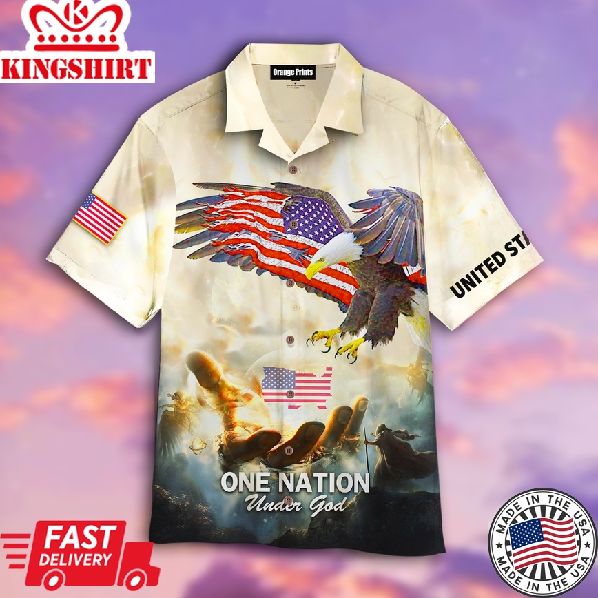 One Nation Under God Aloha Hawaiian Shirts For Men And Women |