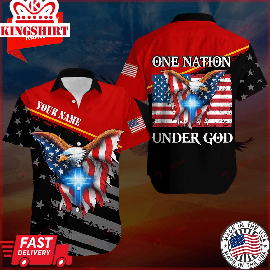 One Nation Under God Basketball Jersey Personalized All Over Printed Shirts Zip Hoodie Tshirt Polo T Shirt Shorts Hawaiian Shirt