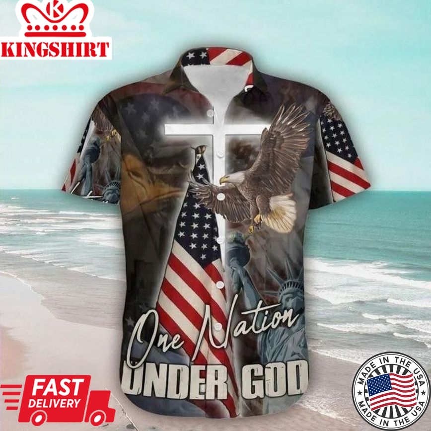 One Nation Under God Trendy Hawaiian Shirt