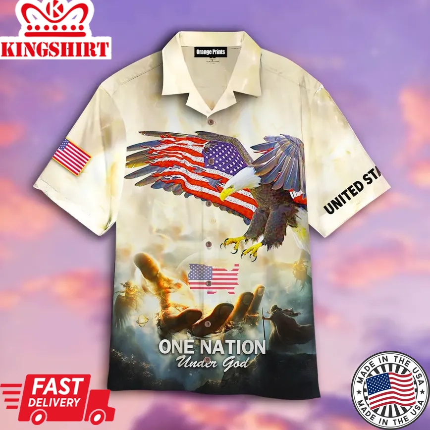 One Nation Under God Trendy Hawaiian Shirt For