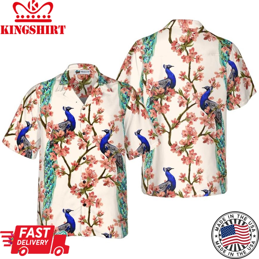 Oriental Peacock Hawaiian Shirt