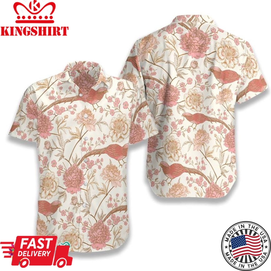 Oriental Pheasant Hawaiian Shirt