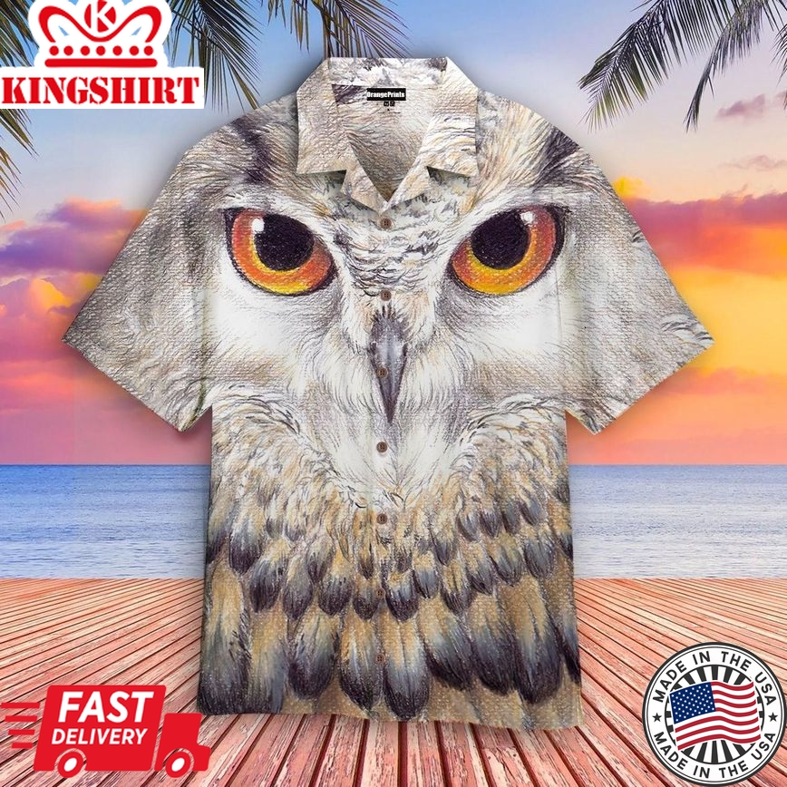 Owl Art Trendy Hawaiian Shirt For