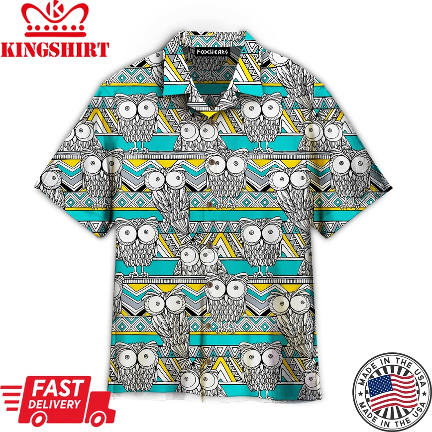 Owl Lover Vintage Trendy Hawaiian Shirt For Aloha Shirt