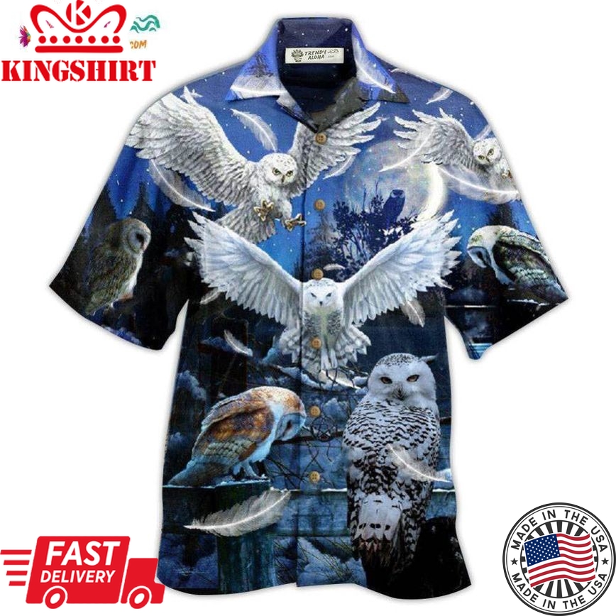 Owl Sing At Silent Night Cool Style Hawaiian Shirt