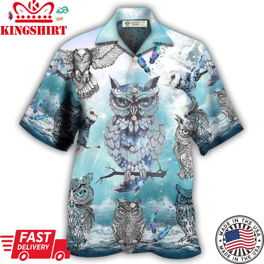 Owl Tattoo Fantasy Sky Hawaiian Shirt