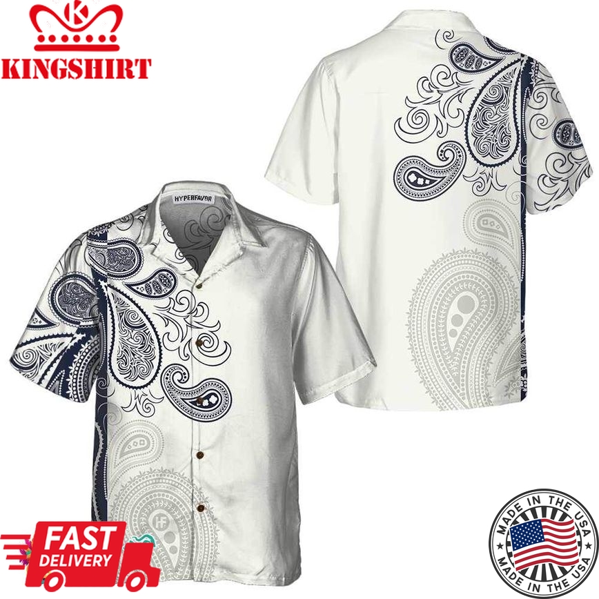 Paisley Abstract Pattern Hawaiian Shirt, Paisley Shirt For Men And Women, Paisley Print Shirt