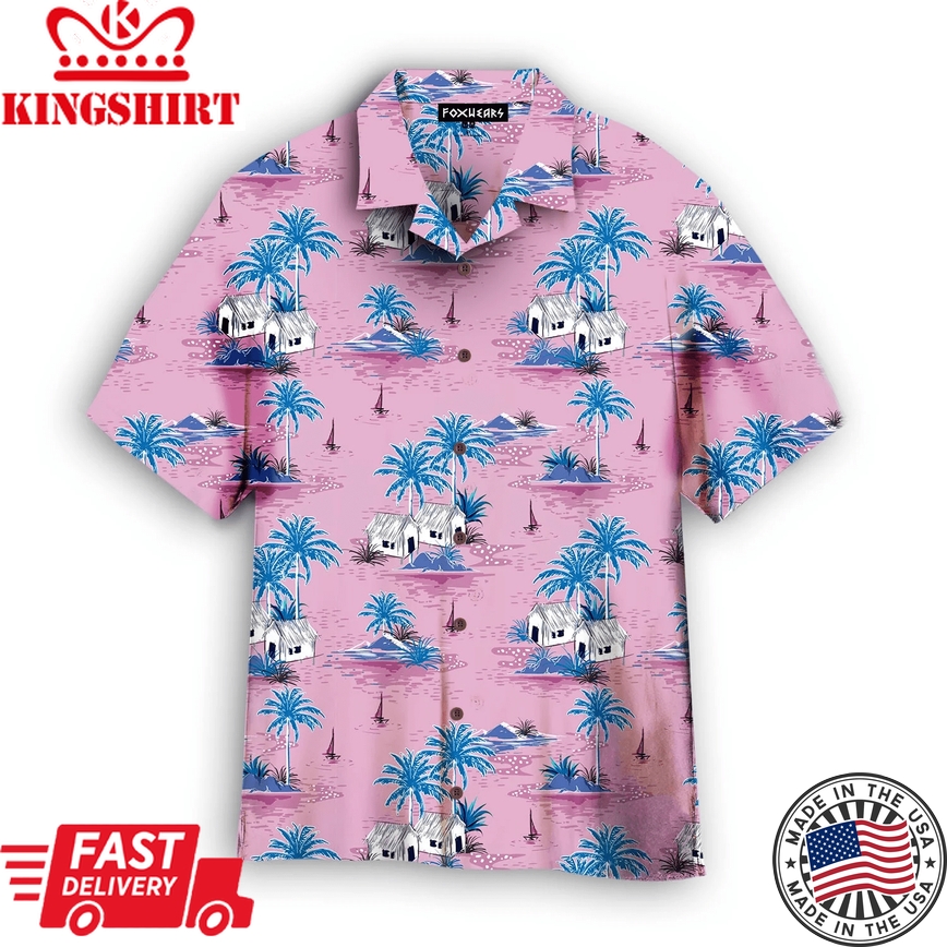 Palm Tree Beach Summer Trendy Hawaiian Shirt