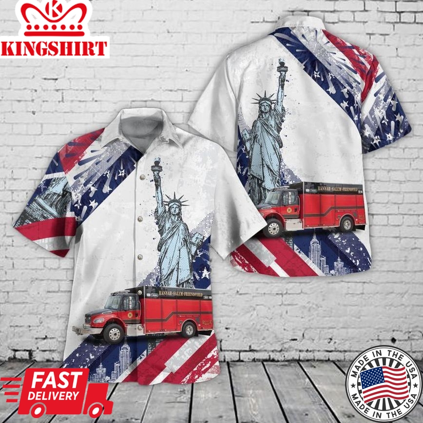 Pamplico, South Carolina, Hannah-Salem- Friendfield Fire Department - Rescue, 4Th Of July Trendy Hawaiian Shirt