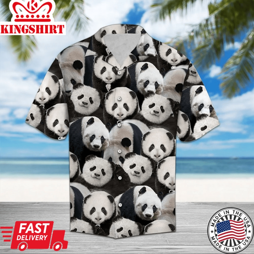 Panda Awesome Trendy Hawaiian Shirt, Panda Lover Trendy Hawaiian Shirt For