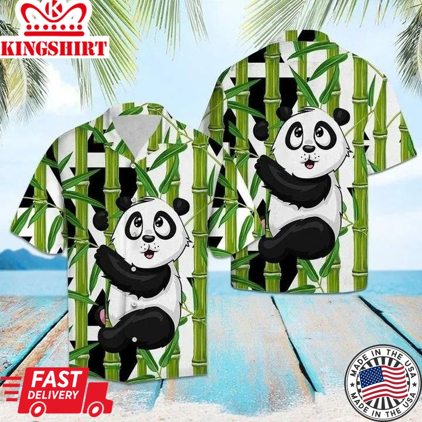 Panda Bamboo Trendy Hawaiian Shirt