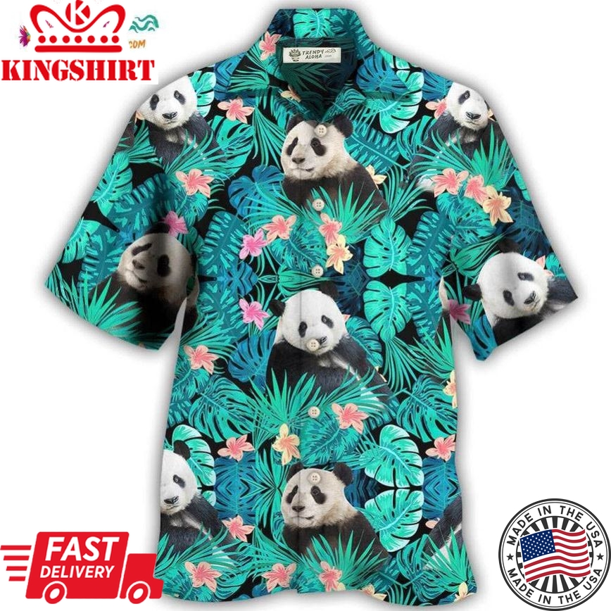 Panda Tropical Summer Hawaiian Shirt