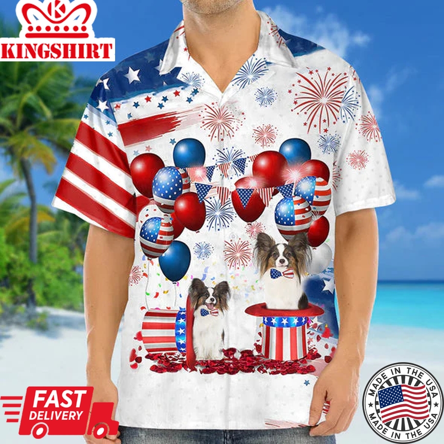 Papillion Independence Day Trendy Hawaiian Shirt For Men And Women, 4Th Of July Trendy Hawaiian Shirt