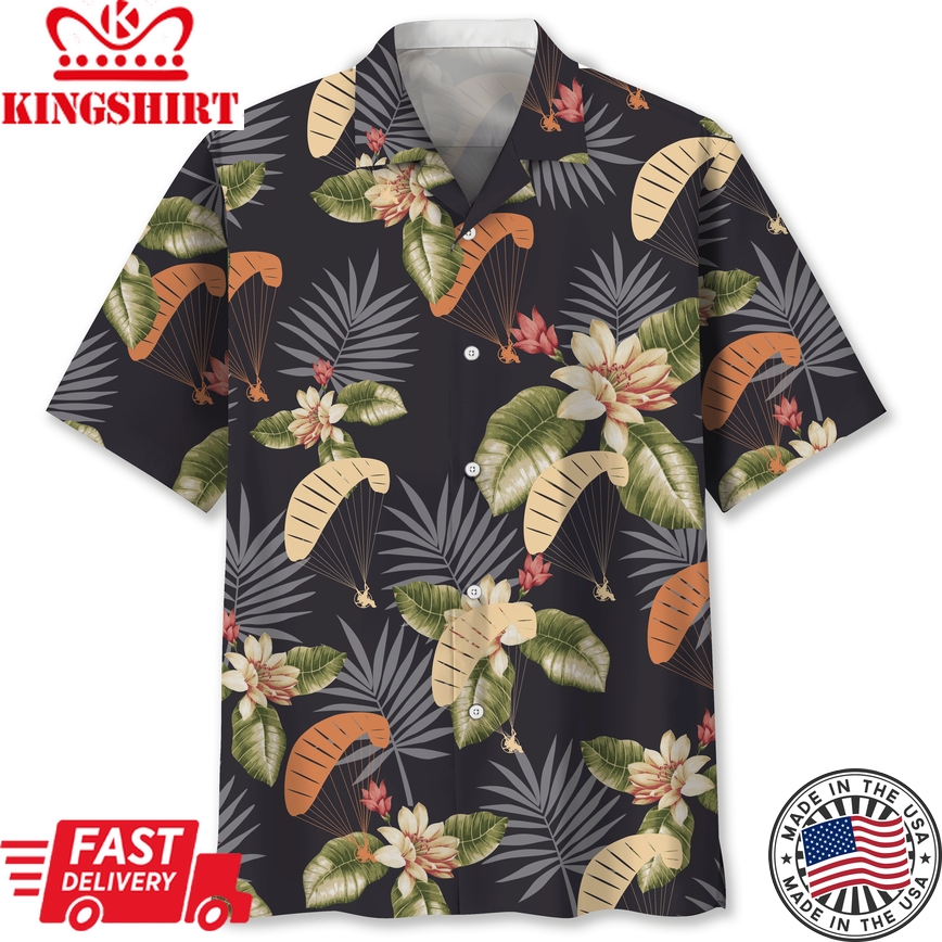 Paragliding Tropical Trendy Hawaiian Shirt