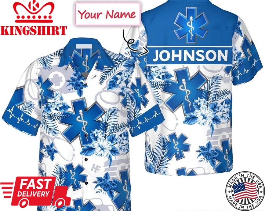 Paramedic Name Custom Custom Trendy Hawaiian Shirt, Custom Name Trendy Hawaiian Shirt, Personalized Photo Print Shirts, Gifts For Bachelor Party.