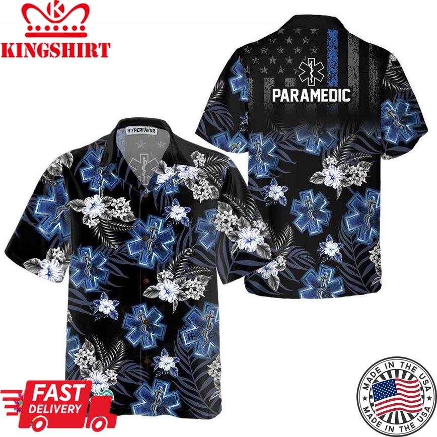 Paramedic The Blue Hawaiian Shirt, Parademic Shirt For Men, Paramedic Gift Ideas