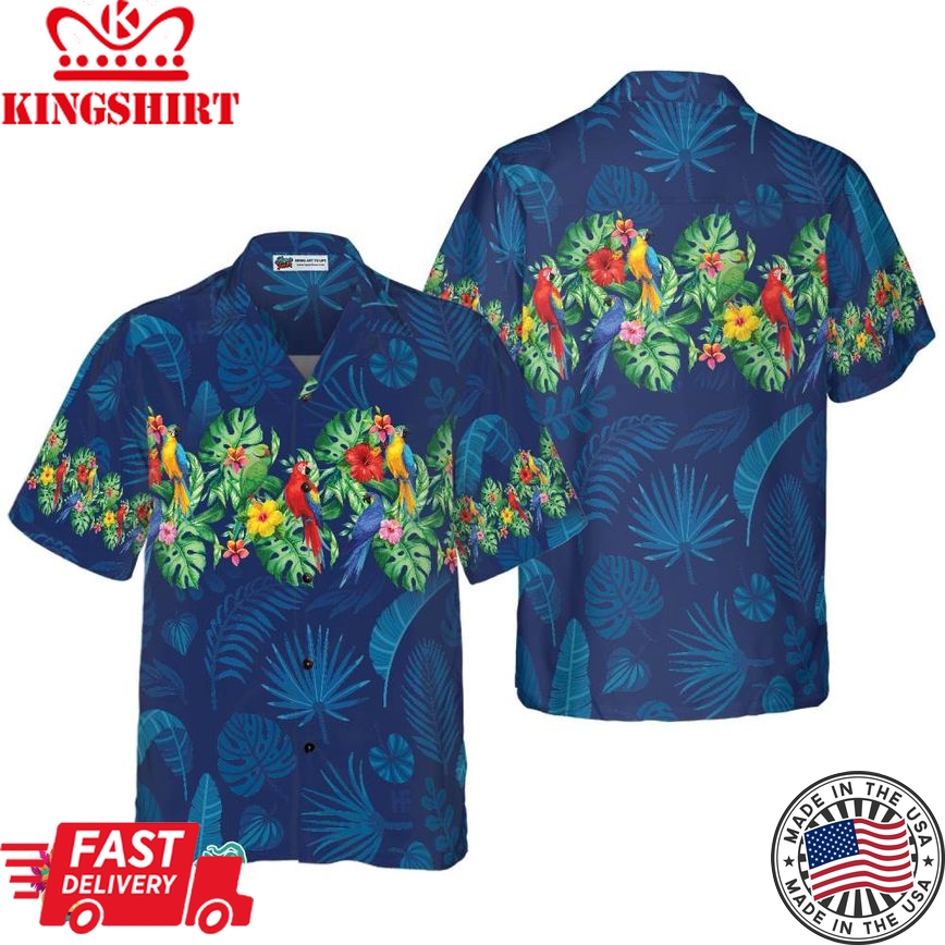 Parrot Aloha Shirt For Men Hawaiian Shirt