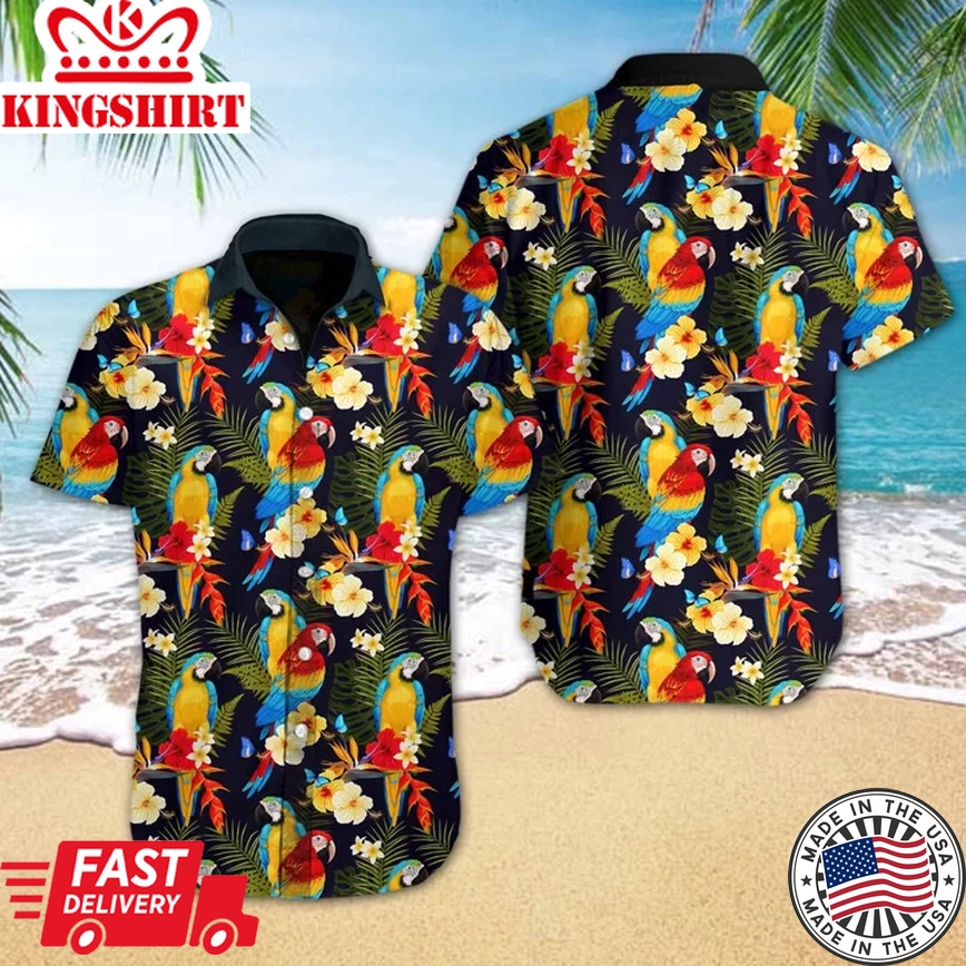 Parrot Flower The Beauty Of Nature Design Trendy Hawaiian Shirt