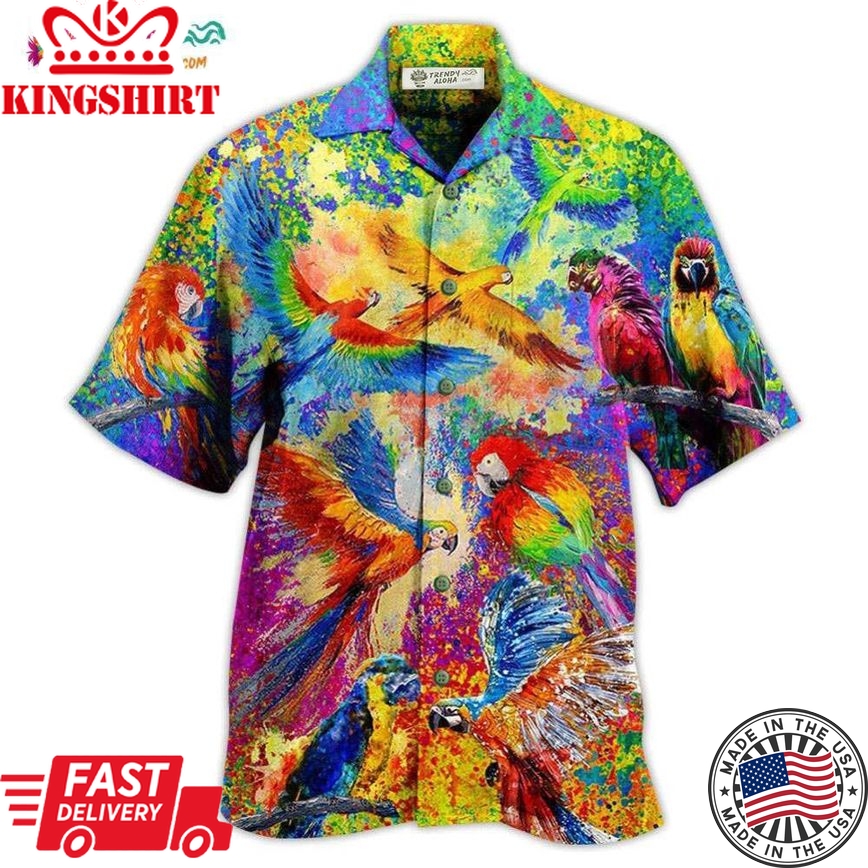 Parrot Love Colorful Hawaiian Shirt