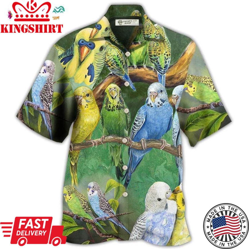 Parrot Lovely Budgie Hawaiian Shirt