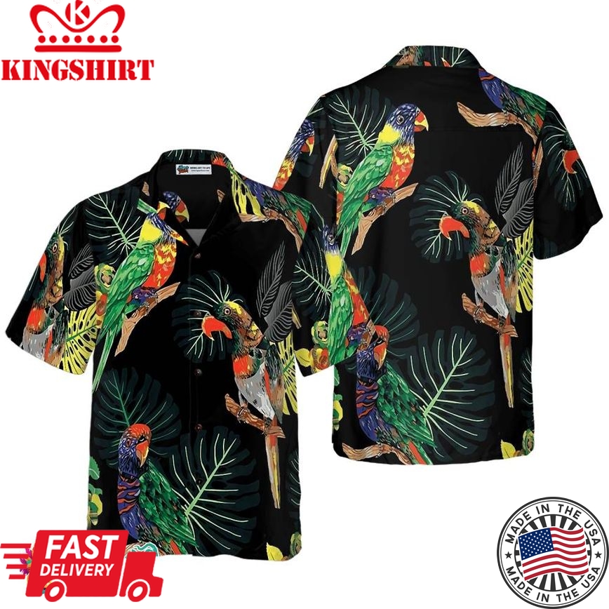 Parrots In The Tropical Rain Forest Hawaiian Shirt