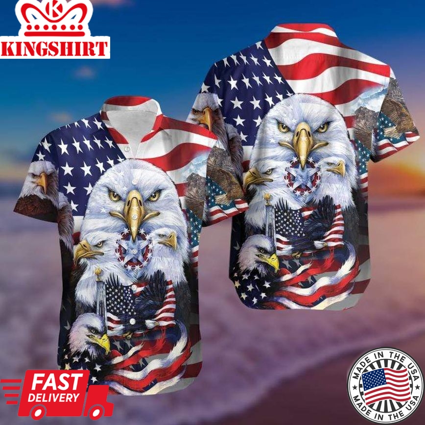 Patriot Hawaii Shirt 4Th Of July Eagle Star Honour Hawaiian Shirt Patriot Aloha Shirt