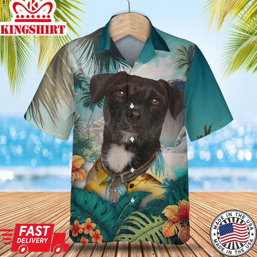 Patterdale Terrier Tropical Getaway - Discover the Magic of Hawaii with this Vibrant Trendy Hawaiian Shirt