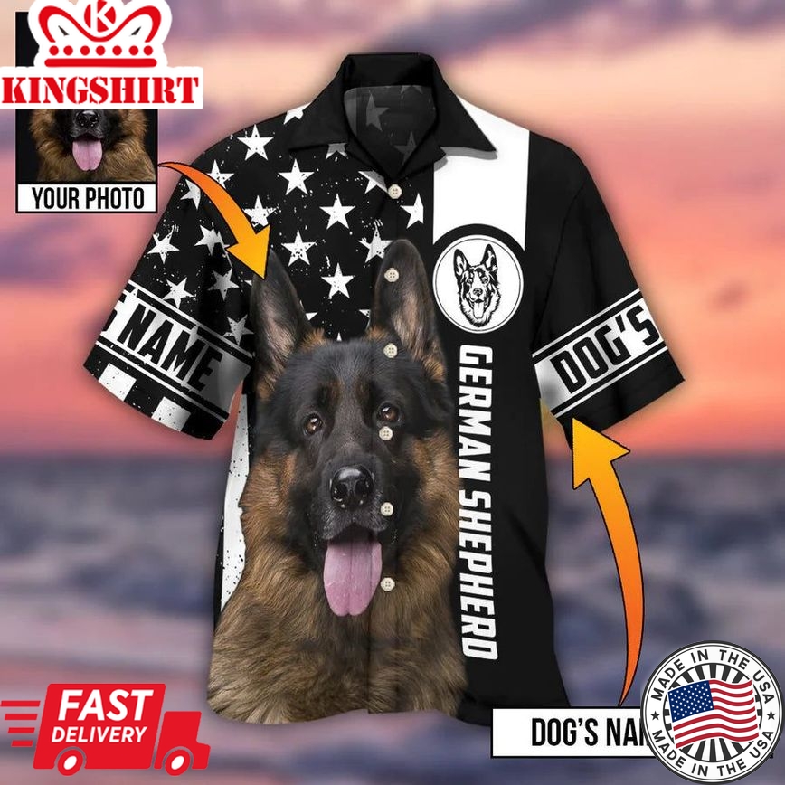 Paw-some Aloha: Custom German Shepherd Dog Hawaiian Shirt