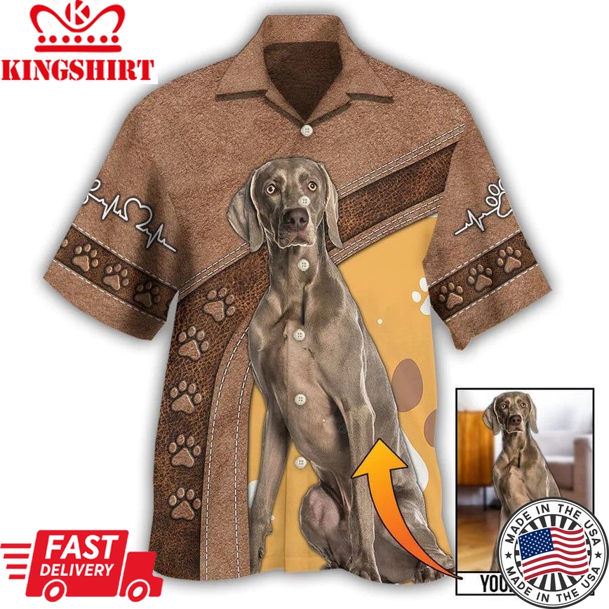 Pawsome Portraits: Custom Dog Photo Hawaiian Shirt