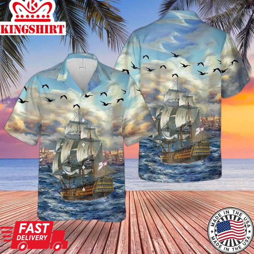 Peace On Boat Trendy Hawaiian Shirt