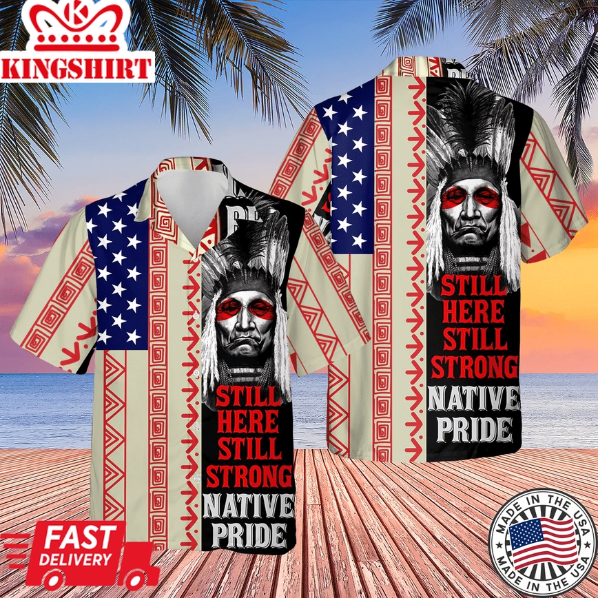 Peaceful Vision: Native American Pride Hawaiian Shirt