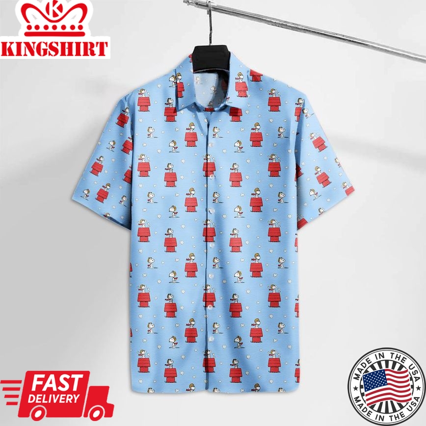 Peanuts Hawaiian Shirt Pb Flying Hawaii Tshirt Amazing Peanuts Aloha Shirt