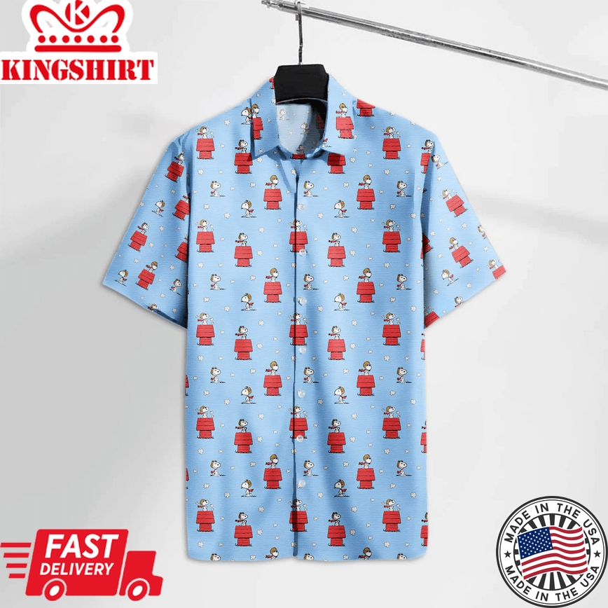 Peanuts Trendy Hawaiian Shirt Pb Flying Hawaii Tshirt Amazing Peanuts Aloha Shirt 2022