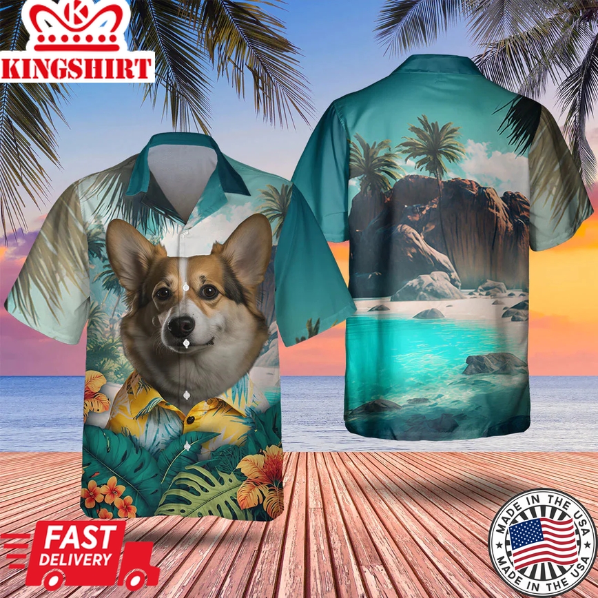 Pembroke Welsh Corgi 2 Trendy Hawaiian Shirt, Dog Lover Trendy Hawaiian Shirt, Summer Trendy Hawaiian Shirt For Men And Women