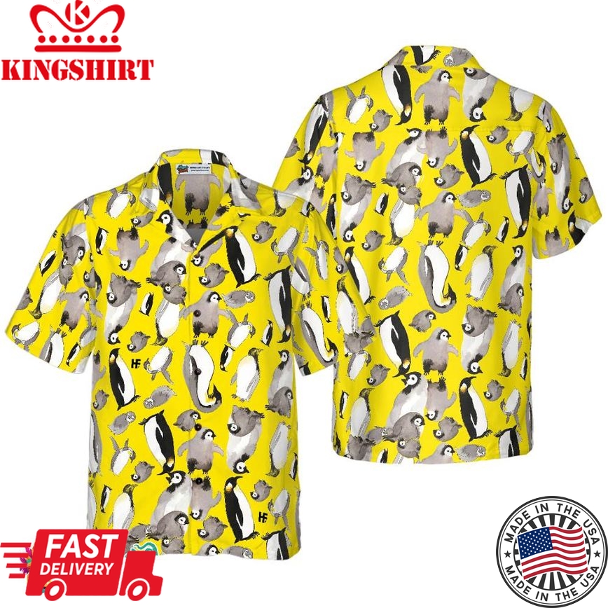 Penguin Family Hawaiian Shirt