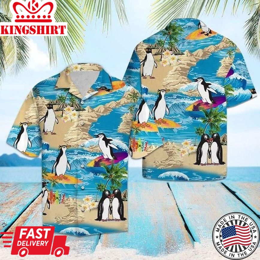 Penguin Trendy Hawaiian Shirt