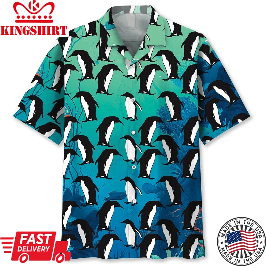 Penguins Ocean Trendy Hawaiian Shirt