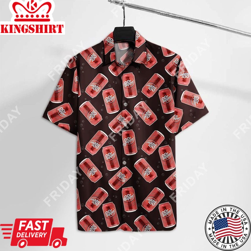 Pepper Hawaiian Shirt Pepper Soft Drink Pattern Hawaii Tshirt