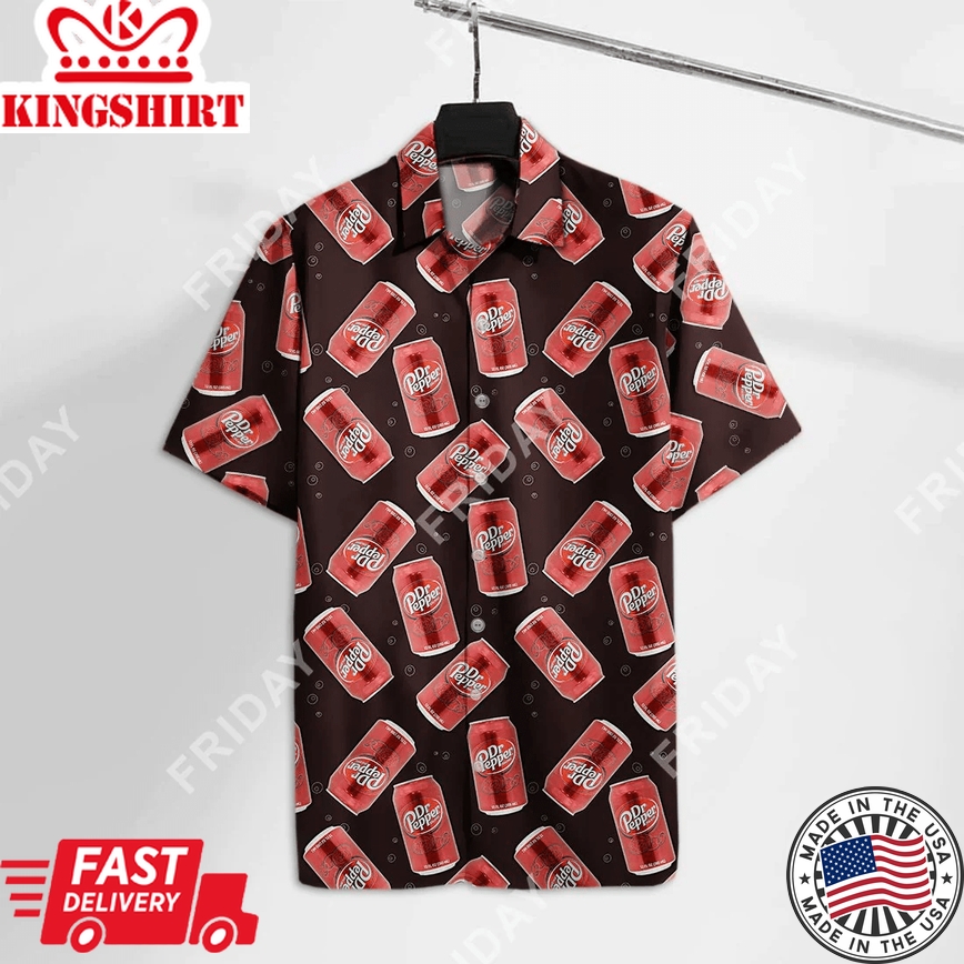 Pepper Trendy Hawaiian Shirt Pepper Soft Drink Pattern Hawaii Tshirt