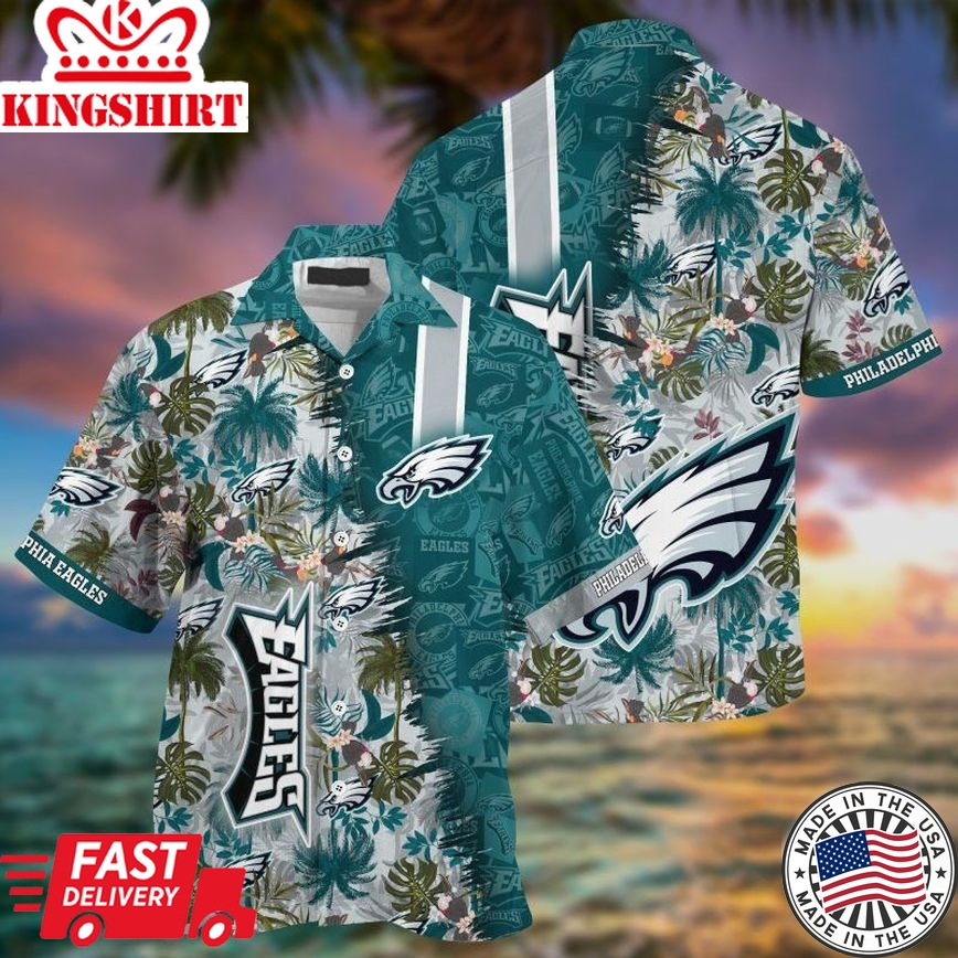 Perfect Combo Philadelphia Eagles NFL Summer Hawaiian Shirt and Shorts: Complete Set